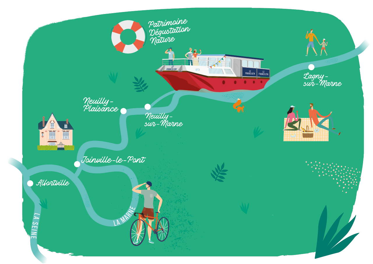 Carte Cap sur la Marne